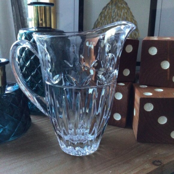 BLOCK 24% Full Lead Crystal Tulip Garden Pitcher | 32 oz | 8" Tall - Picture 2 of 3